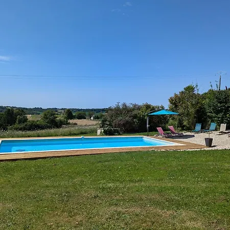 بيت للعطل Belle, Piscine Privee, Vue Sur La Campagne Nonac